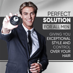 Avenue Man styled hair side view showing matte definition and volume