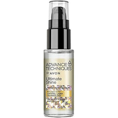 AVON bottle front packaging showing product and shiny finish benefits