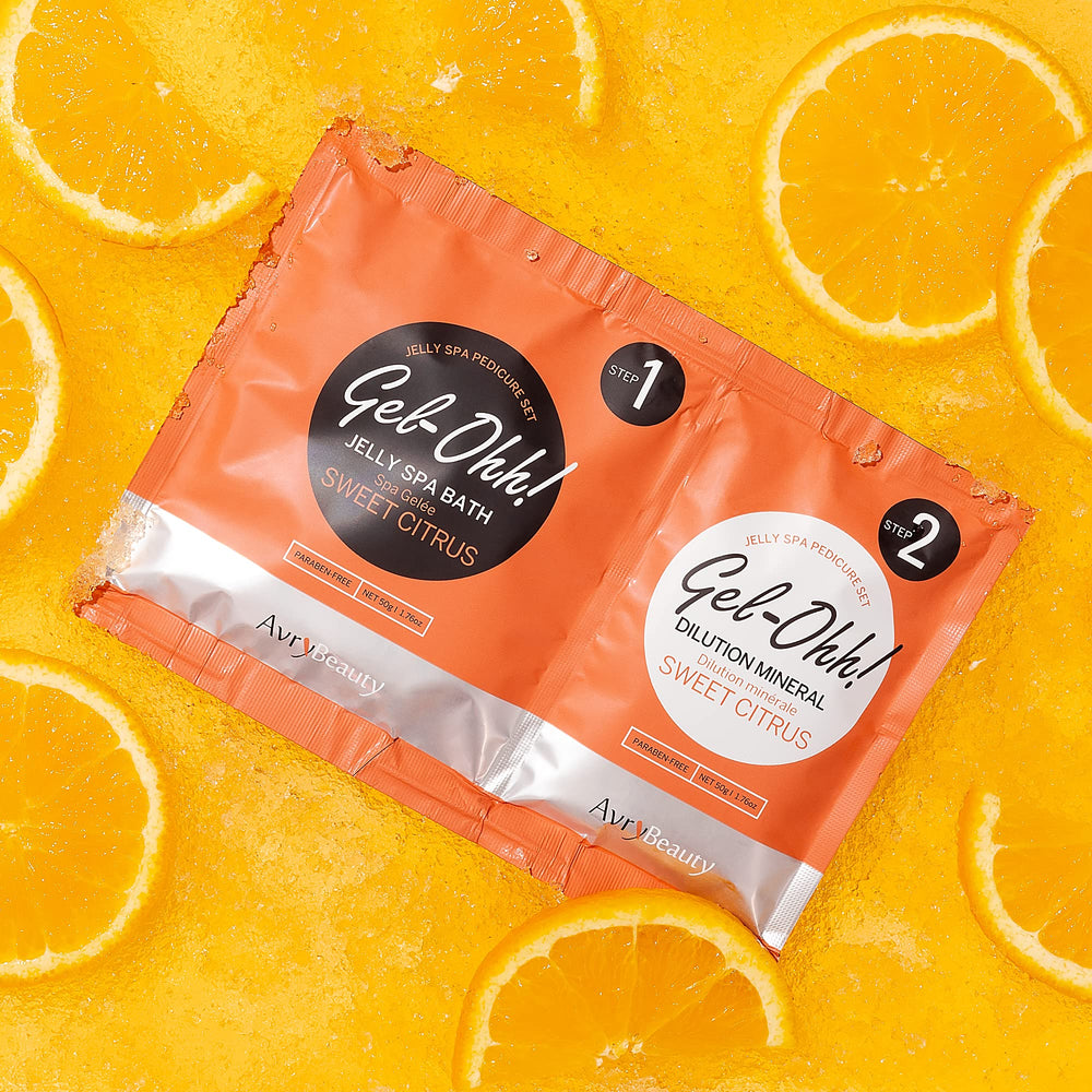 AvryBeauty feet soaking in jelly bath showing relaxation and prolonged warmth benefit