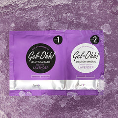 AVRYBEAUTY jelly pack held in hand to show size and easy placement into pedicure tubs