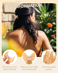 AWAYTR clip securing a half-up hairstyle demonstrating secure hold and decorative look