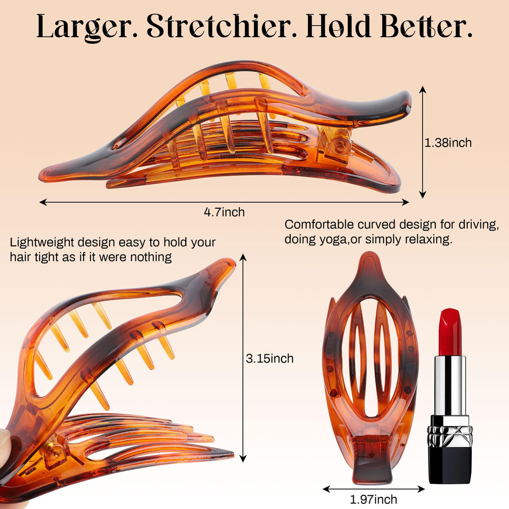 AWAYTR clip holding hair in a high ponytail for strong durable hold