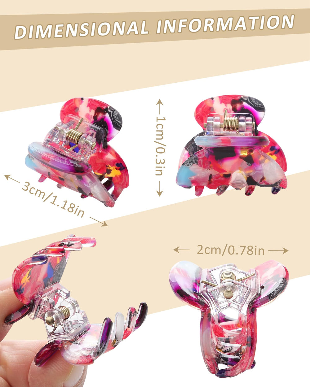 AWAYTR close-up of acrylic claw teeth, highlights gentle secure grip