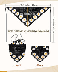 AWAYTR flat lay showing bandana size and lightweight packable benefit