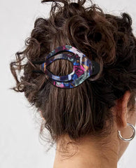AWAYTR clip holding half-up hairstyle demonstrating comfortable all-day wear benefit