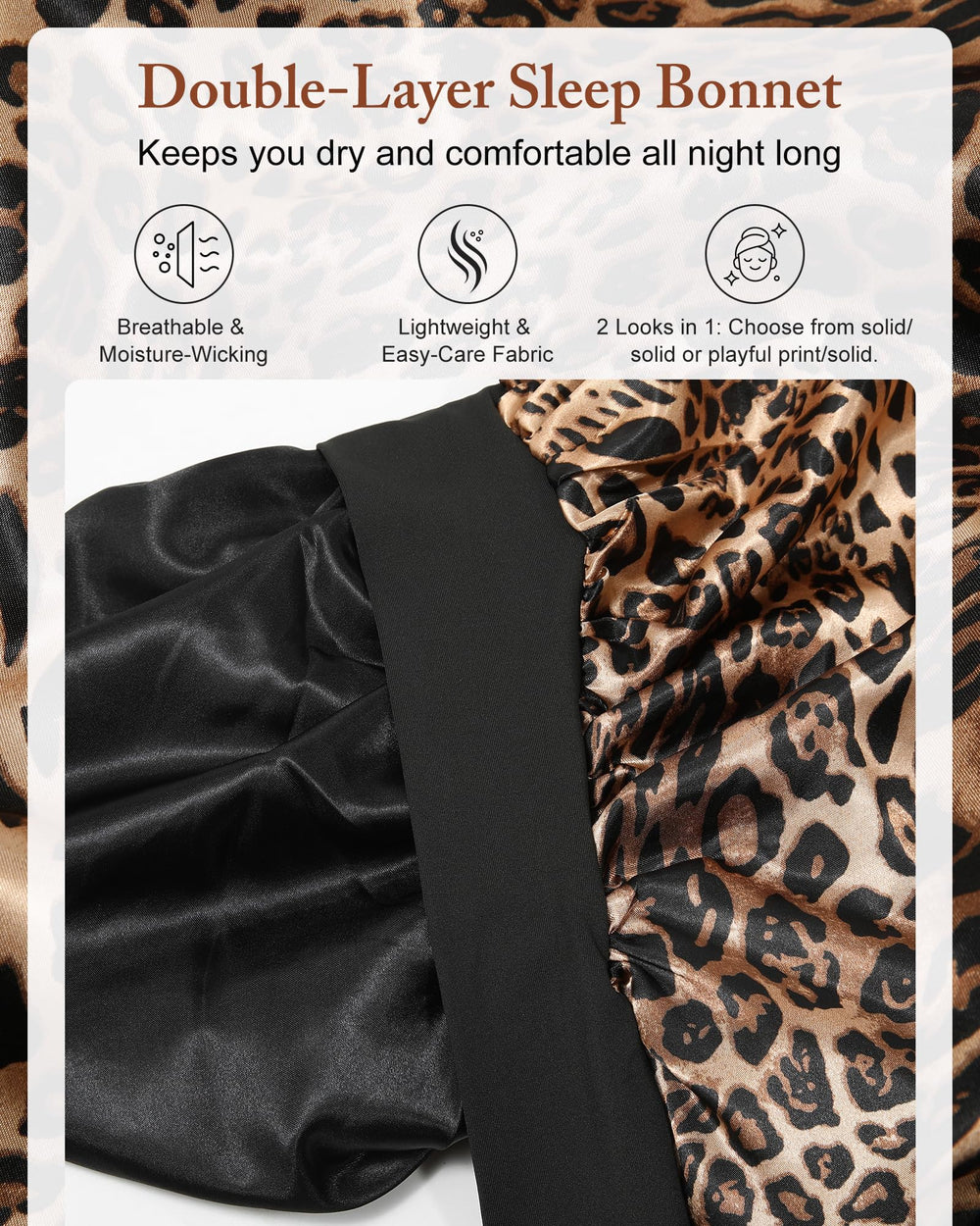 AWAYTR model wearing bonnet at night demonstrating secure, comfortable fit