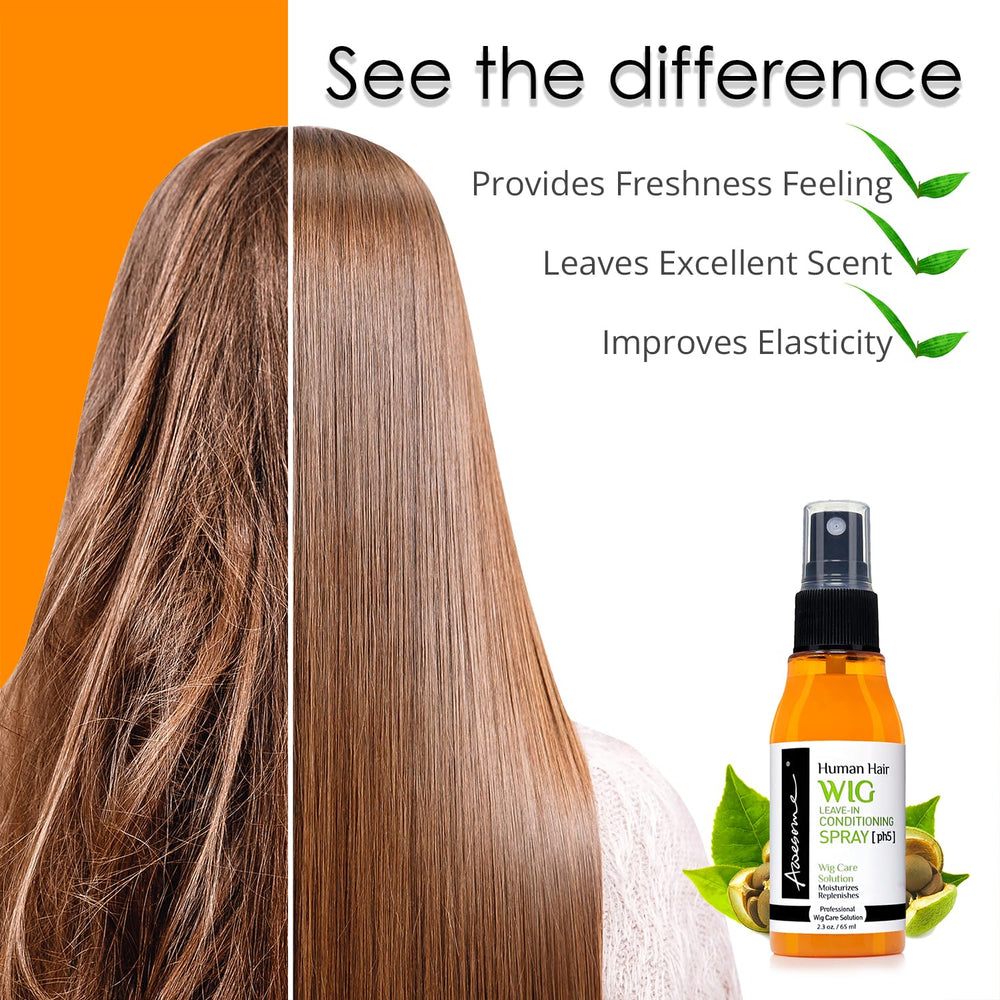 Awesome before-and-after comb shot showing detangling and silkier finish