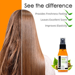 Awesome before-and-after comb shot showing detangling and silkier finish