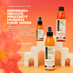Awesome nozzle spraying fine mist to detangle and refresh wig fibers quickly