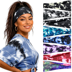 Awumbuk front view of 8-pack headbands showing patterns and packaging benefit comfort