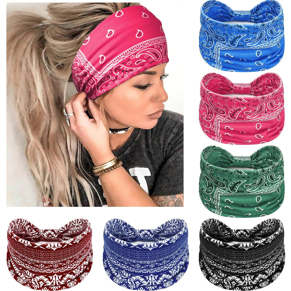 Awumbuk front view of rose red headband showing shape and brand benefit of secure fit