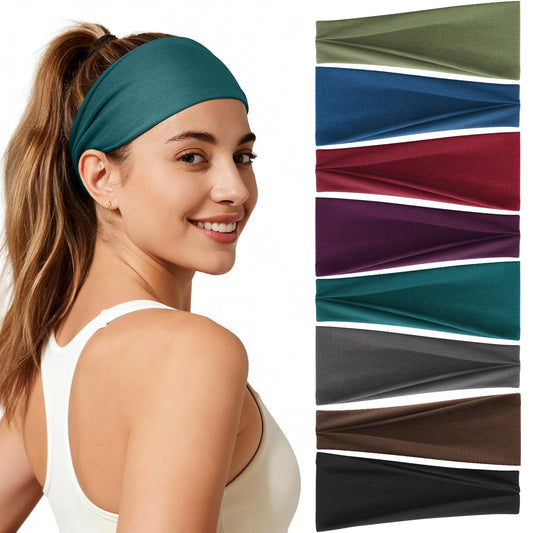 Awumbuk front pack showing all eight headband colors and patterns, useful for outfit coordination