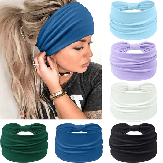 Awumbuk front view blue headband showing full coverage and style benefit