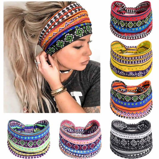 Awumbuk front view headband showing knotted design and secure fit benefit