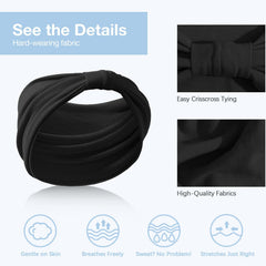 Awumbuk six white headbands folded neatly showing easy storage and travel-ready benefit