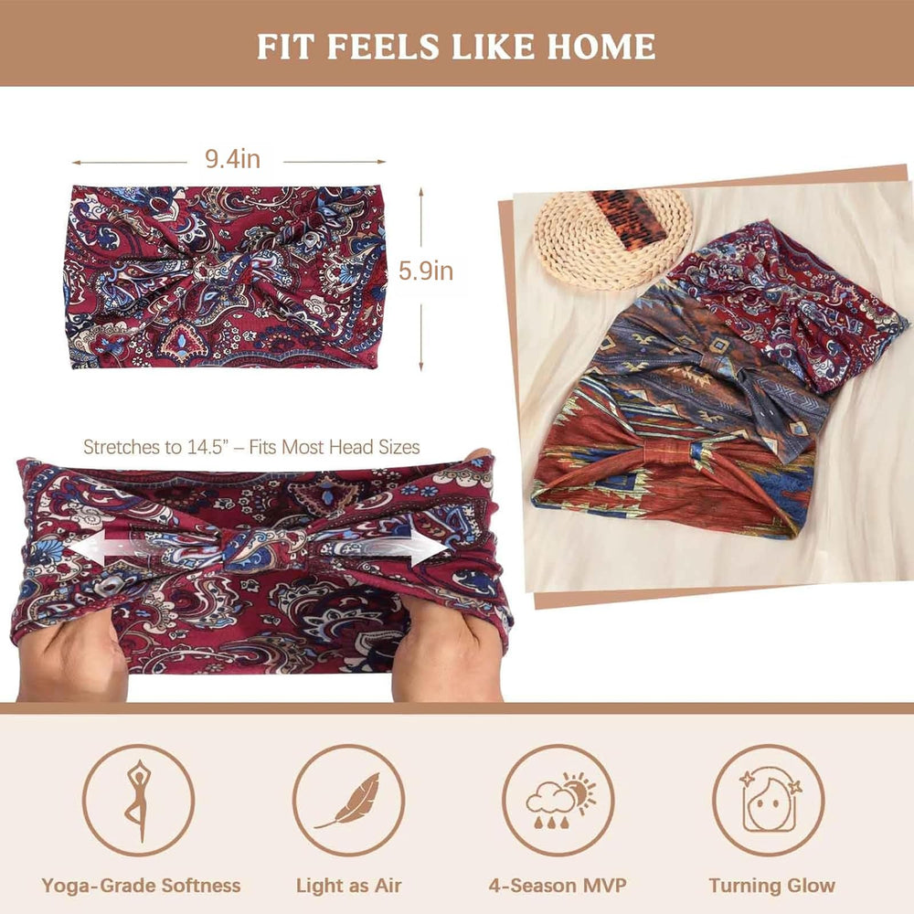 Awumbuk headband held in hand showing width and stretch for sizing
