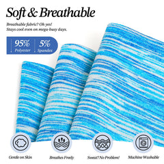 Awumbuk headband worn during yoga demonstrating non-slip hold and comfort