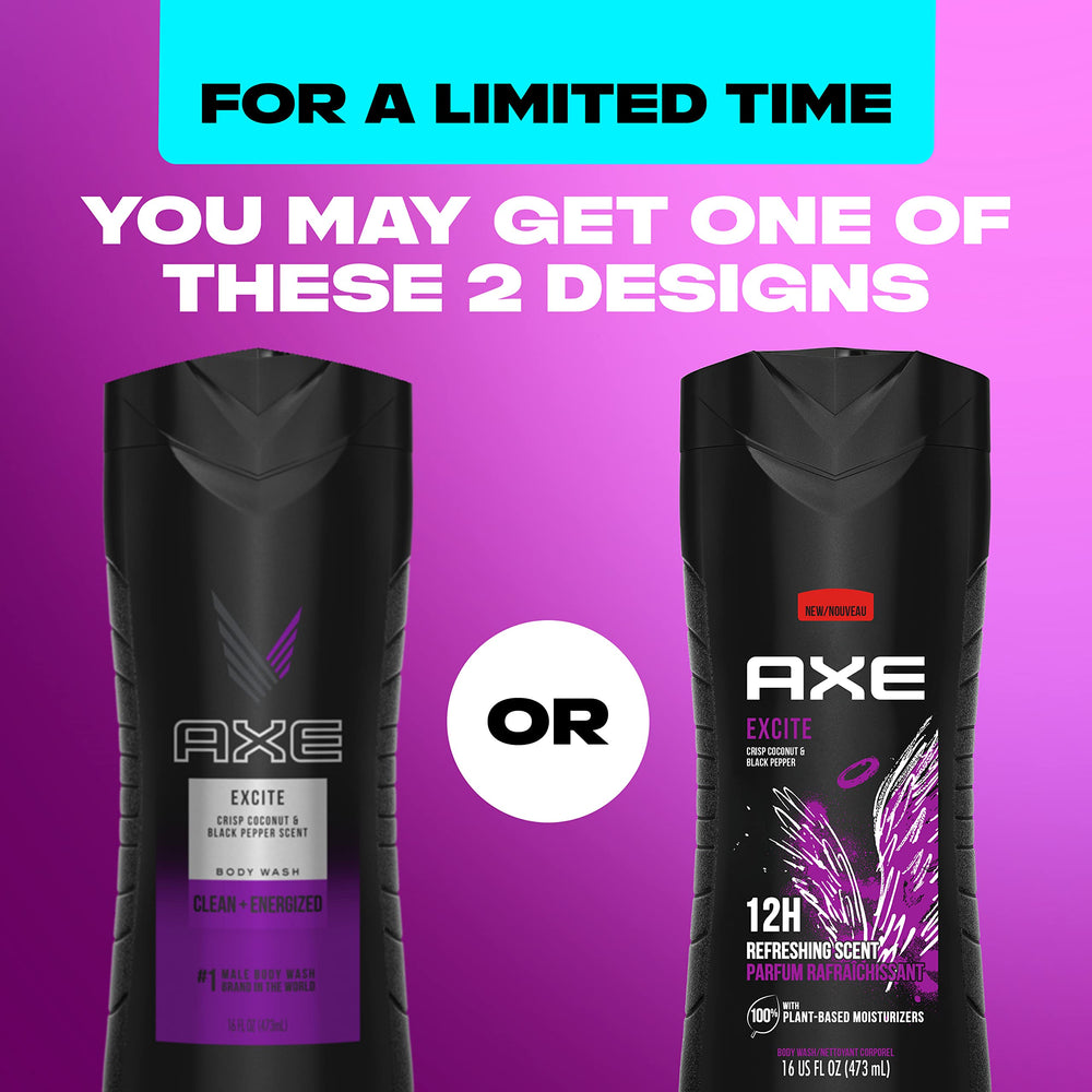 AXE Excite back label close-up showing ingredients and usage instructions for informed choice