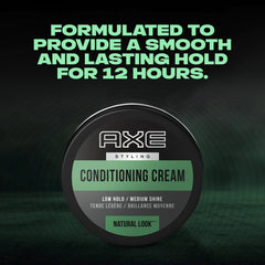 AXE natural look cream texture closeup showing smooth consistency and easy spread