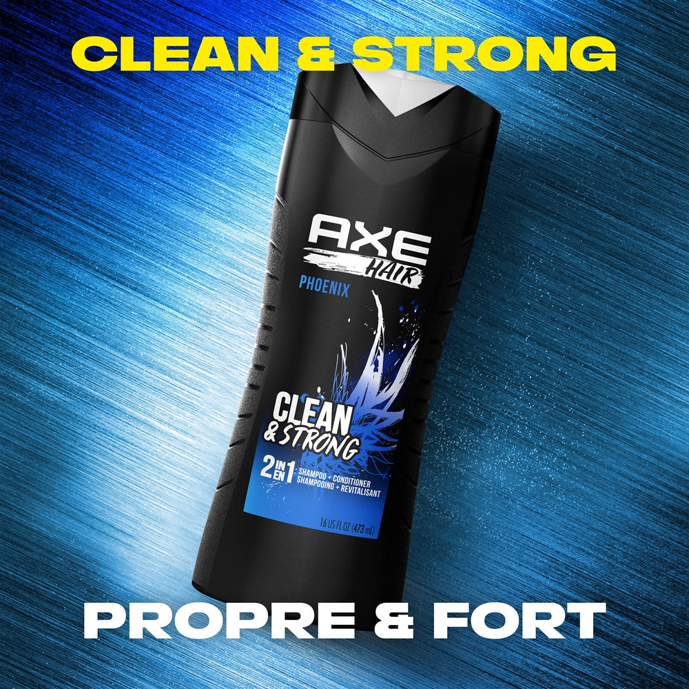 AXE Phoenix styled hair after wash showing clean, manageable hair ready for styling