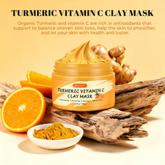 AXIFEZZ jar opened showing creamy turmeric clay texture for smooth application