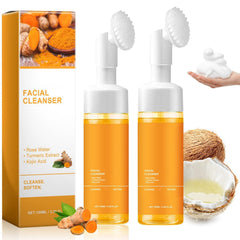 Axnzp front packaging showing dual turmeric face wash set and benefits