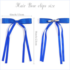 Ayesha bow clipped in ponytail demonstrating secure hold and polished look