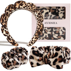 Ayesha cheetah front packaging showing set contents and stylish print benefit
