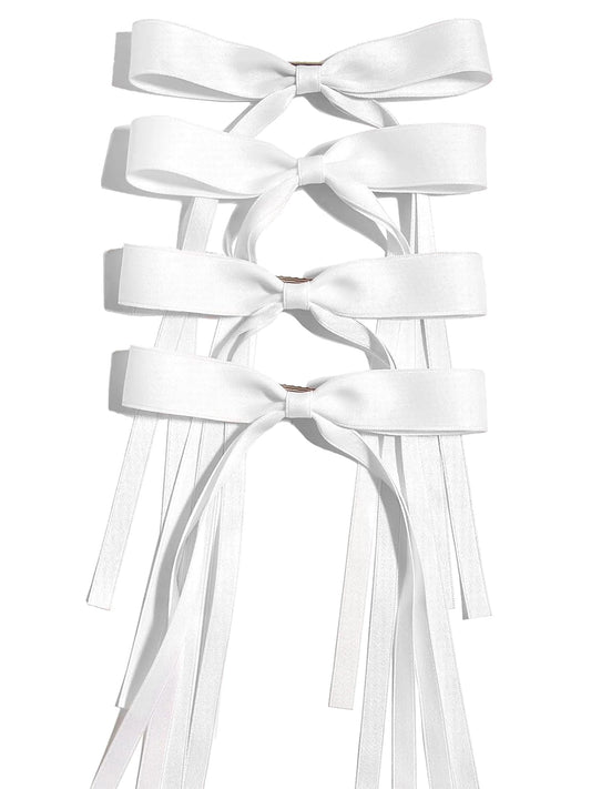 Ayesha white bow front view showing elegant shape and wearable style