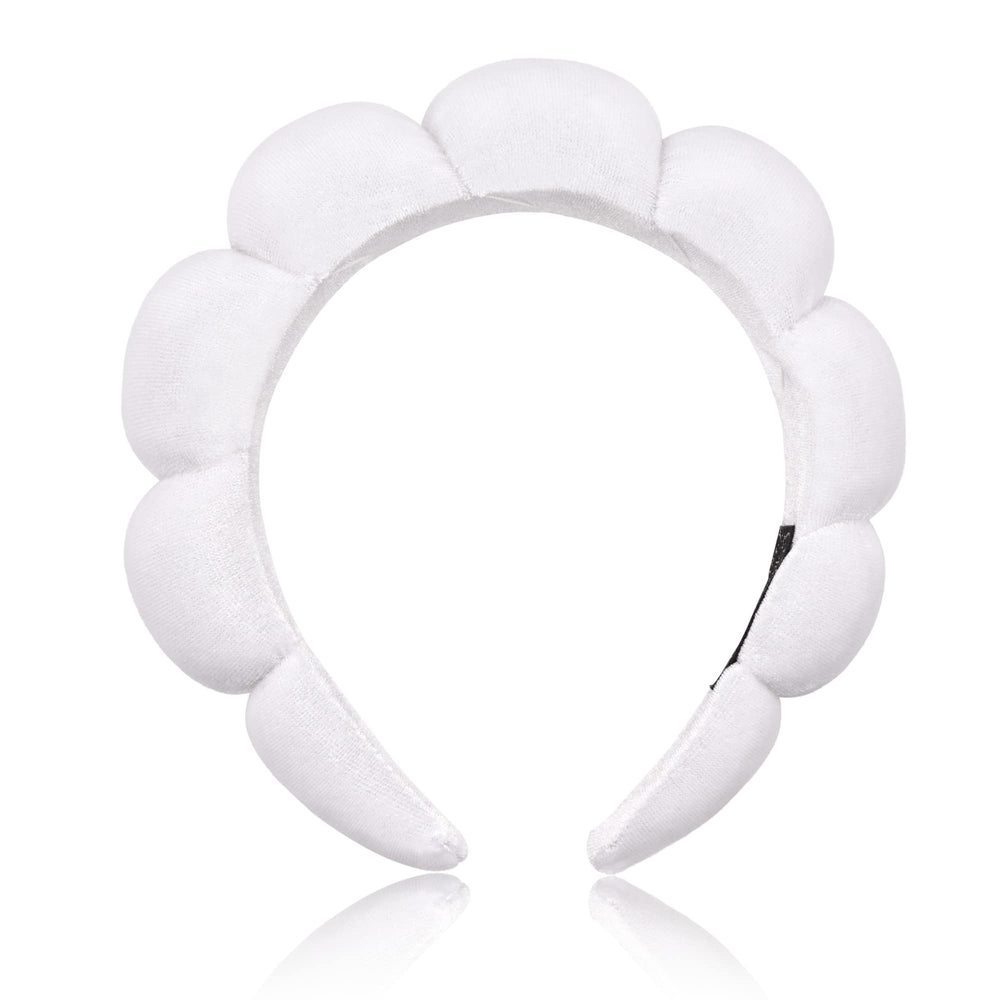 Ayesha headband front view shows plush band and neat hair hold benefits