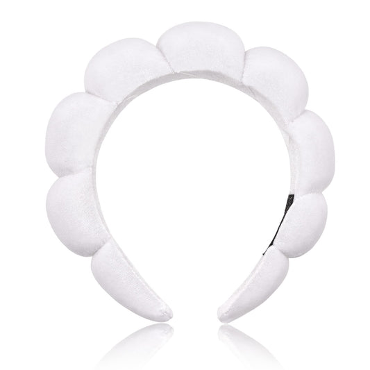 Ayesha headband front view shows plush band and neat hair hold benefits