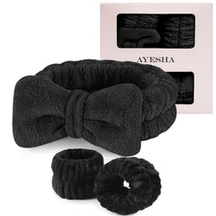 Ayesha headband front view showing snug fit and clean design for hair control