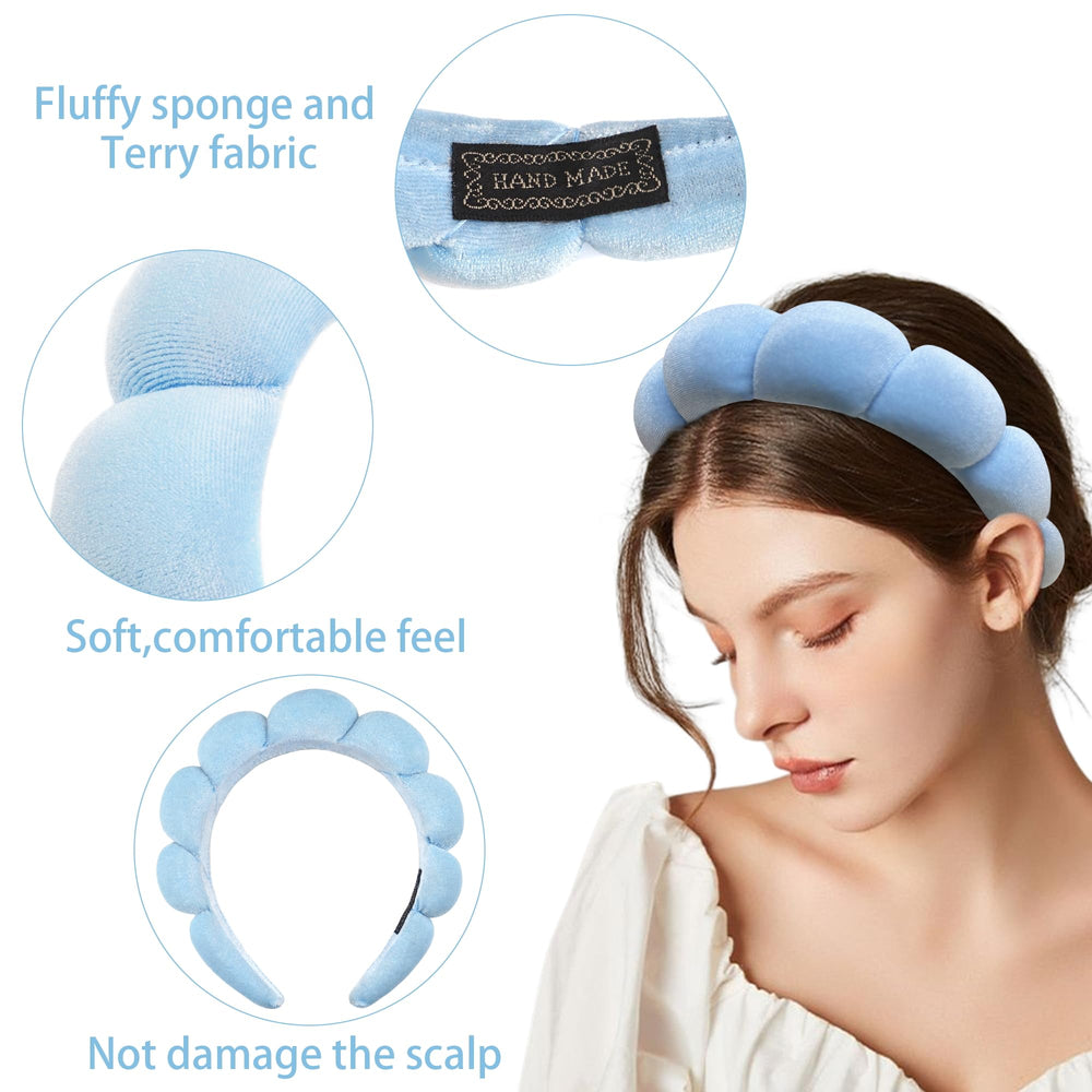Ayesha headband side profile showing stretch fit that prevents slipping benefit