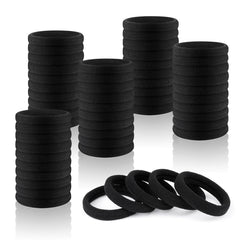 Ayogost front pack showing 180 black hair ties and bulk value