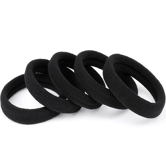 Ayogost front packaging of 100 black hair ties showing value and quantity benefit