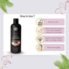AYURVEDASHREE pump dispensing shampoo showing thick botanical texture and ease