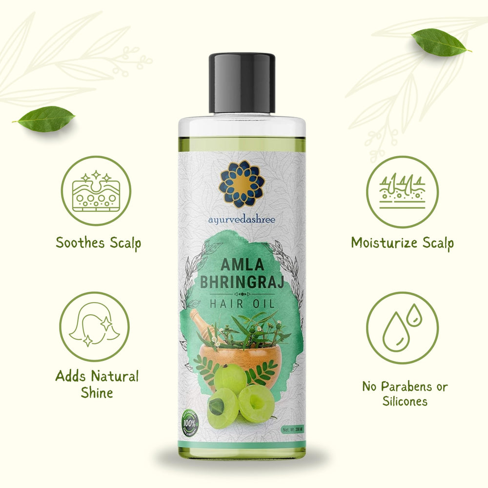 AYURVEDASHREE oil drop texture close-up demonstrating lightweight fast absorption