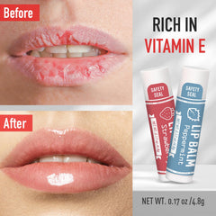 AZEN lip balm being applied to lips, moisturizing and soothing benefit