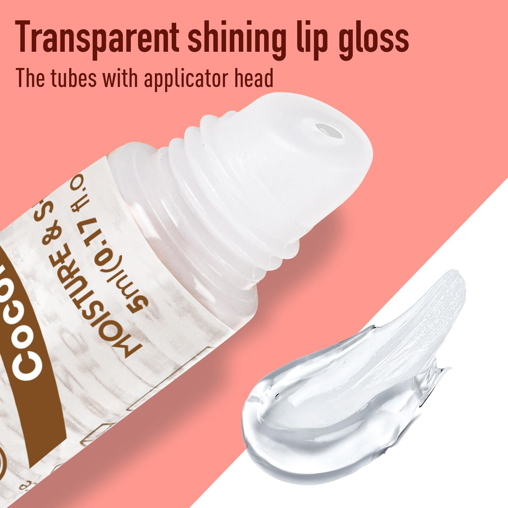 AZEN lip gloss open cap and applicator showing easy precise application