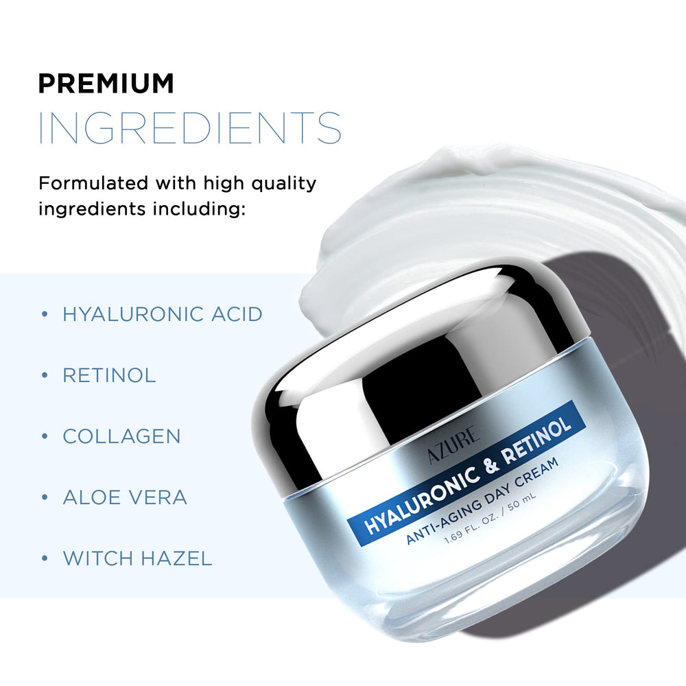 Azure Cosmetics cream texture close-up displaying lightweight hydration and smooth finish