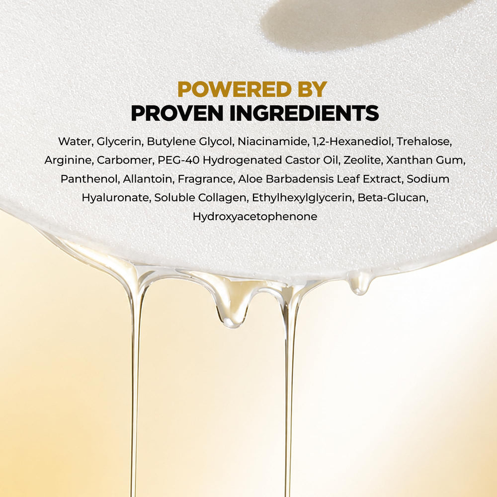 Azure Cosmetics label and ingredients list highlighting hyaluronic acid