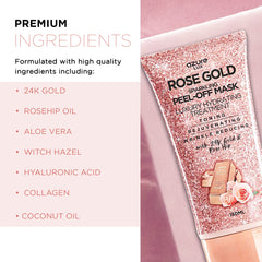 Azure Cosmetics mask texture close-up with gold particles for glow