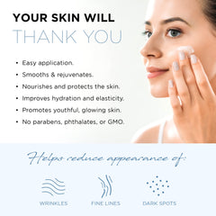 Azure Cosmetics beside ruler showing 1.69 oz size for travel-friendly skincare
