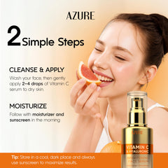 Azure serum on bathroom counter during routine showing daily use benefit