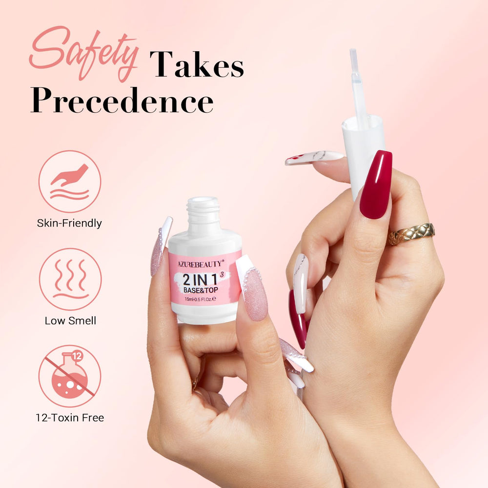 AZUREBEAUTY activator being applied to nails to set powder quickly