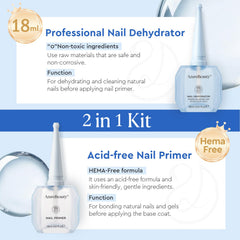 AZUREBEAUTY being applied on a natural nail to improve adhesion