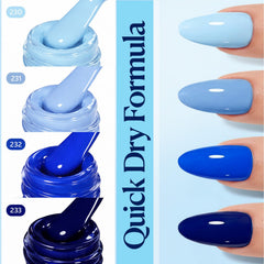 AZUREBEAUTY application on short nails showing glossy finish and neat coverage