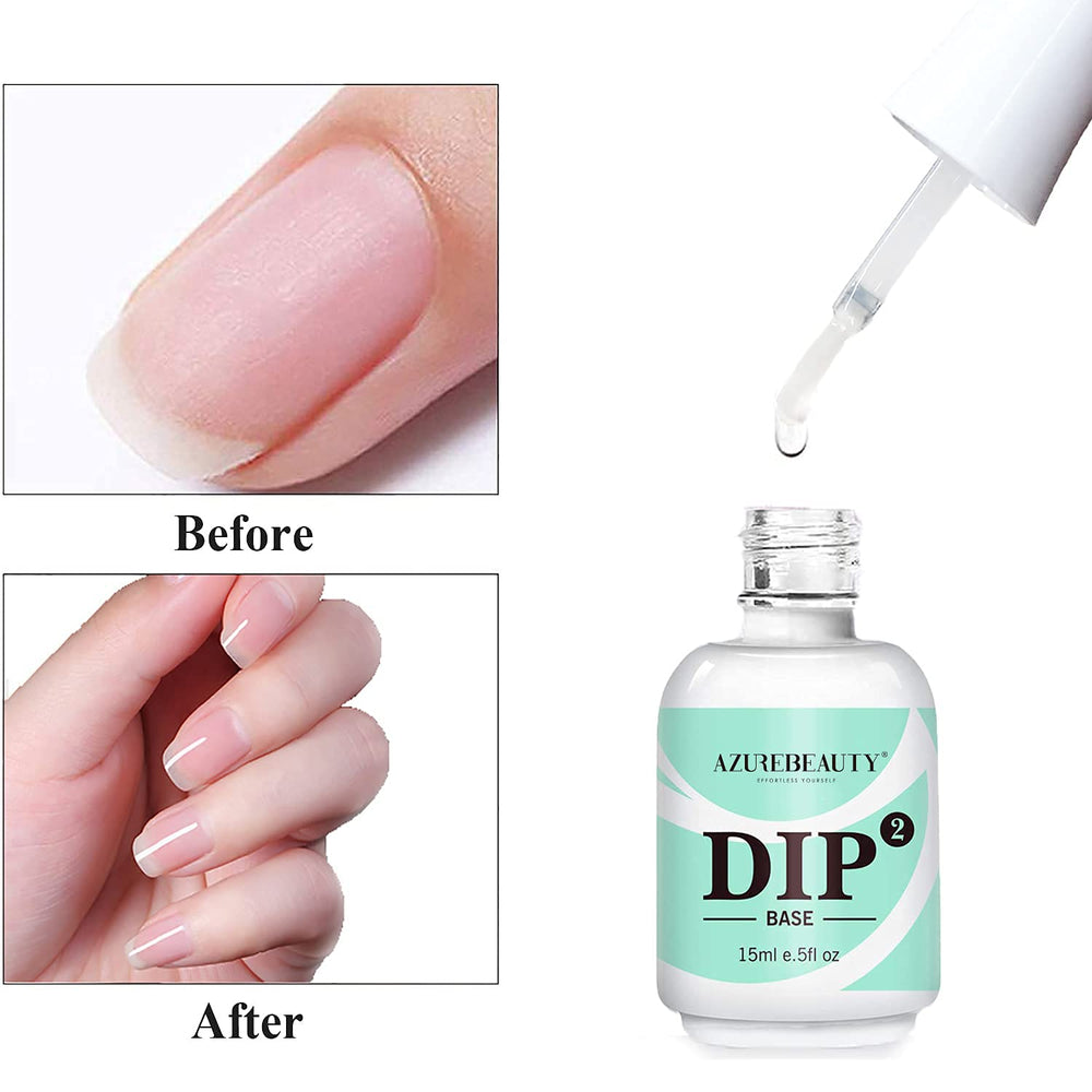 AZUREBEAUTY before and after French manicure showing neat professional finish