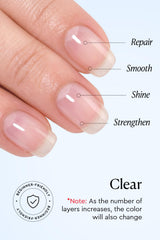 AzureBeauty before and after nails showing reduced splitting and improved look