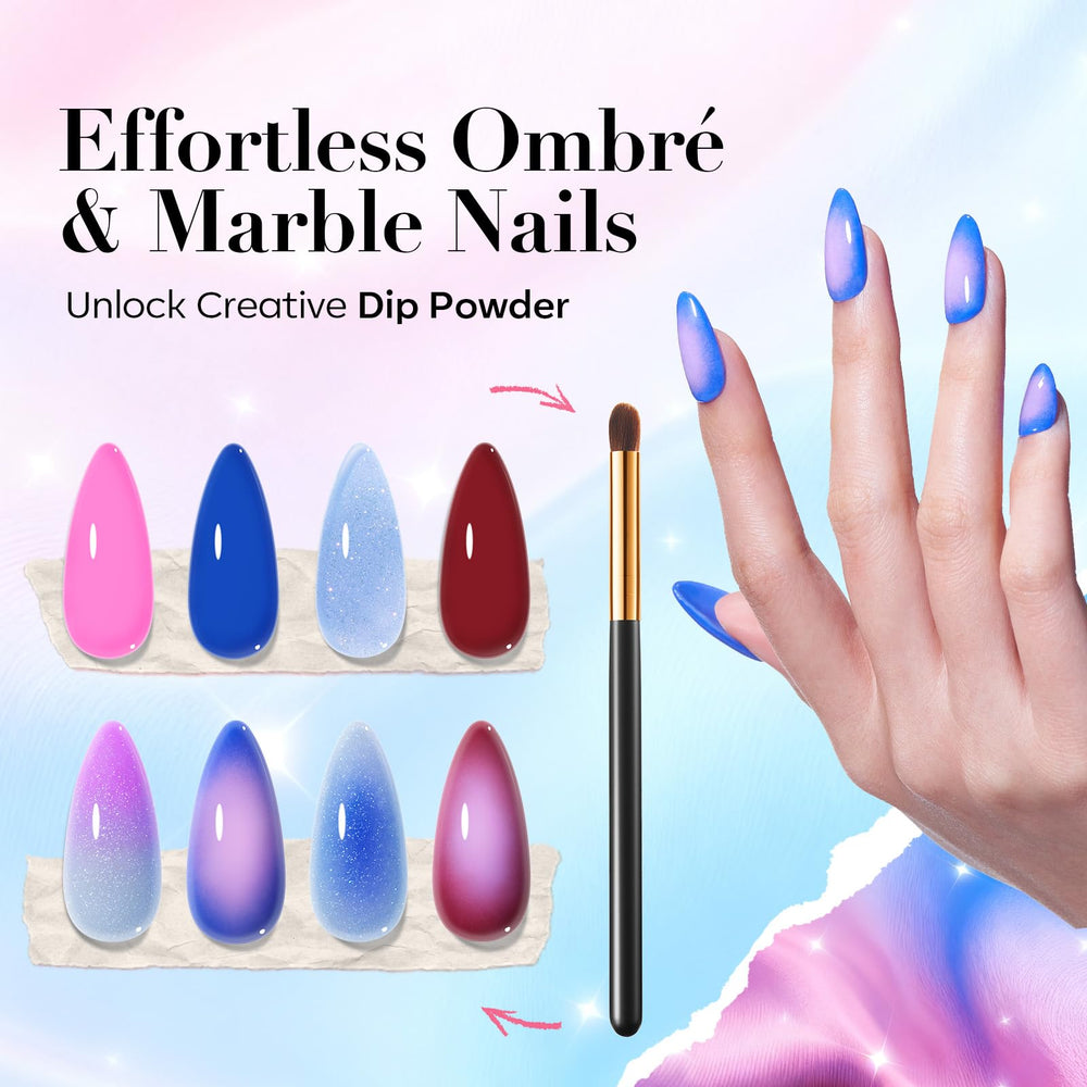 AZUREBEAUTY blending brush action creating smooth gradient benefit